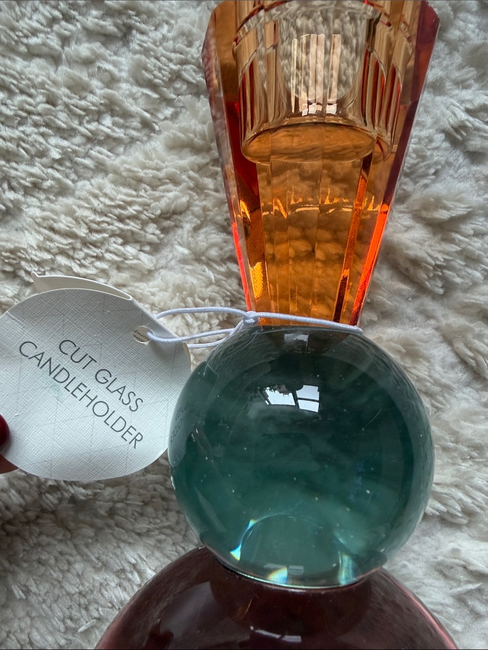 Anthropologie Cut Glass Candle Holder - Picture 4 of 9